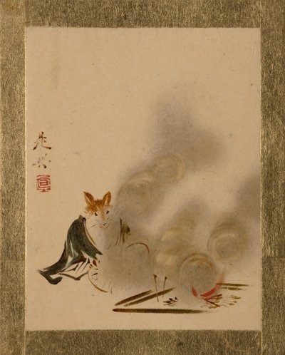 Fox przez Mystic Fire. autorstwa Shibata Zeshin