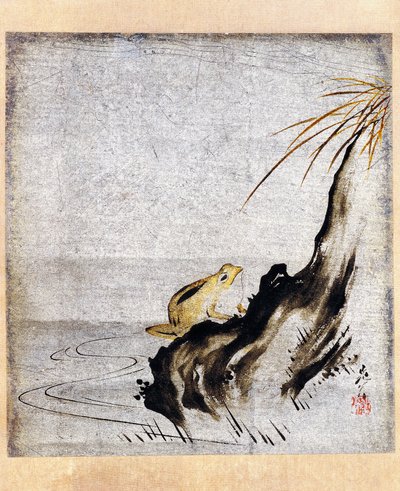 Żaba w stawie autorstwa Shibata Zeshin