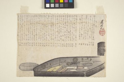 Zestaw toaletowy, data nieznana (druk) autorstwa Shibata Zeshin