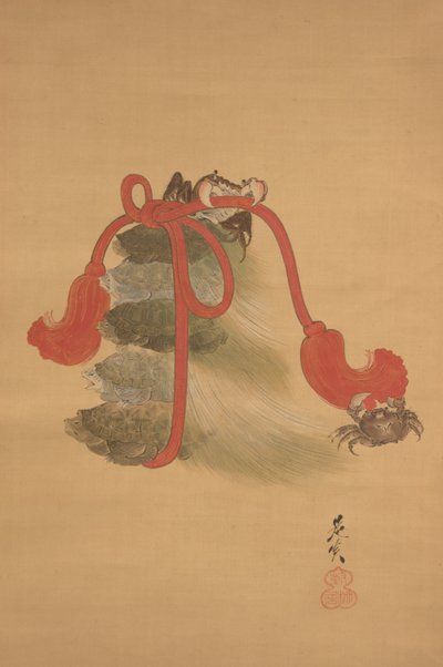 Żółwie i kraby autorstwa Shibata Zeshin