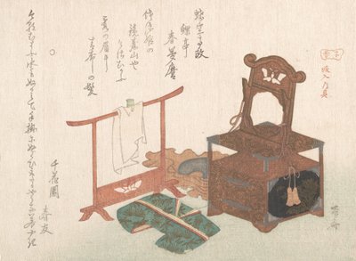 Akcesoria dla panny młodej z kolekcji wiosennego deszczu Haru..., prawdopodobnie 1816 Rok Szczura. autorstwa Shinsai