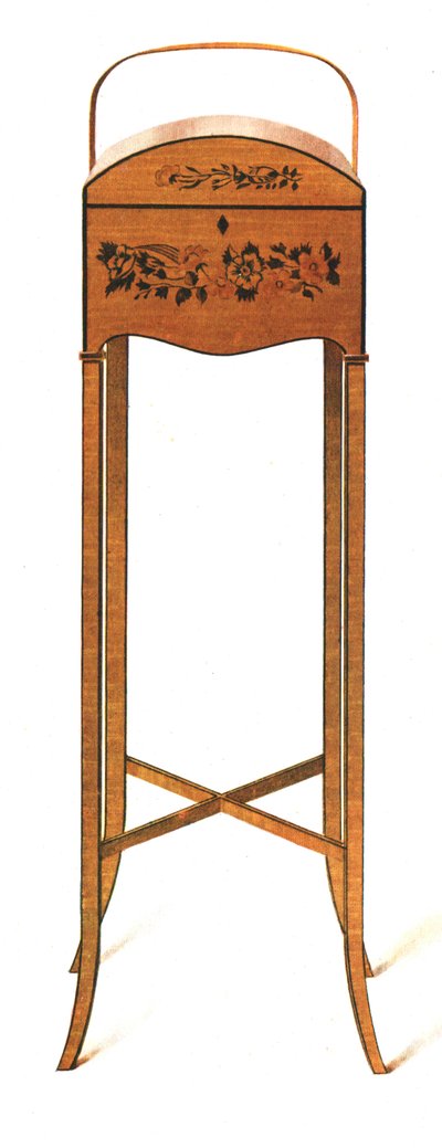 Malowany stół roboczy z satynowego drewna, 1908 r. autorstwa Shirley Charles Llewellyn Slocombe