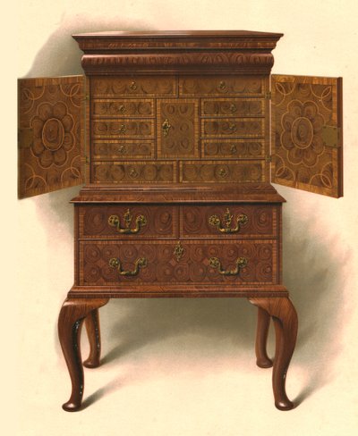 Szafka z orzecha, 1906 autorstwa Shirley Charles Llewellyn Slocombe