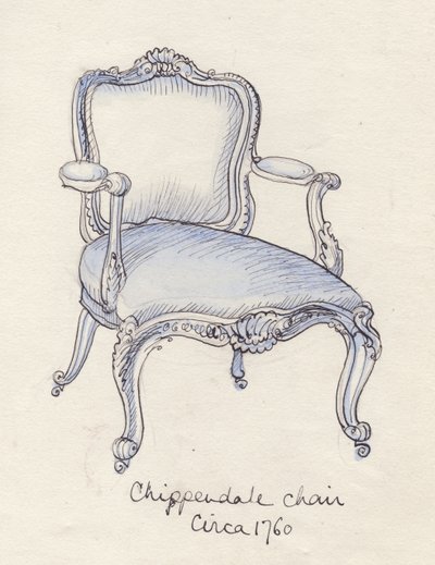„Krzesło Chippendale”, ok. 1950. autorstwa Shirley Markham