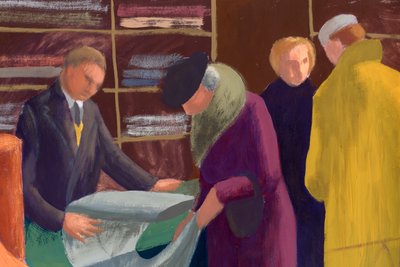 Sklep Drapera, 1951. autorstwa Shirley Markham