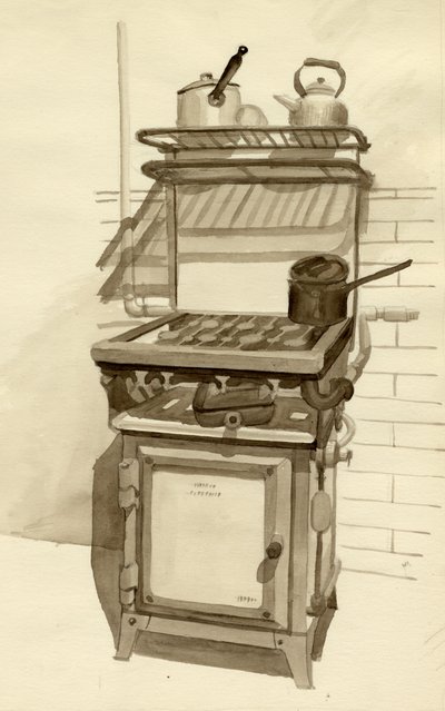 Kuchenka gazowa, 1951. autorstwa Shirley Markham