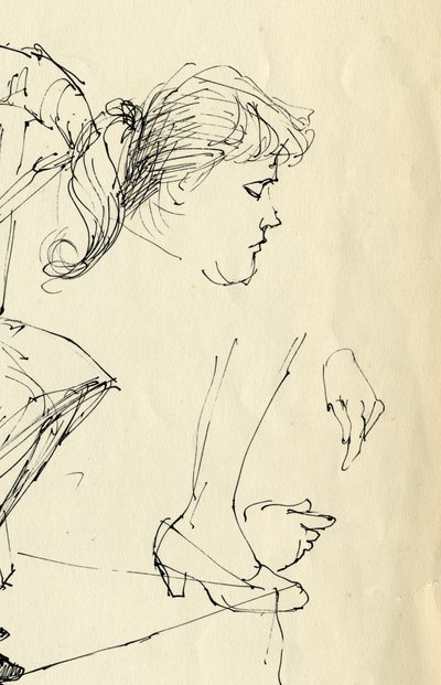 Detal głowy, rąk i stóp, 1953. autorstwa Shirley Markham