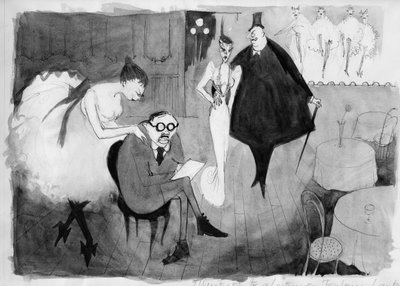„Ilustracja do wykładu o Tuluzie-Lautrecu”, ok. 1950. autorstwa Shirley Markham