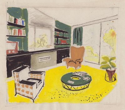 Projekt wnętrz, 1951. autorstwa Shirley Markham