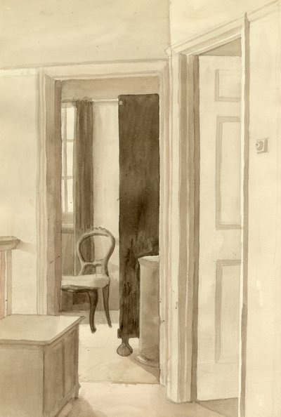 Wnętrze z krzesłem, ok. 1950 r. autorstwa Shirley Markham