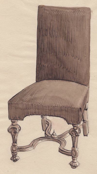 „Krzesło z końca XVII wieku”, 1951. autorstwa Shirley Markham