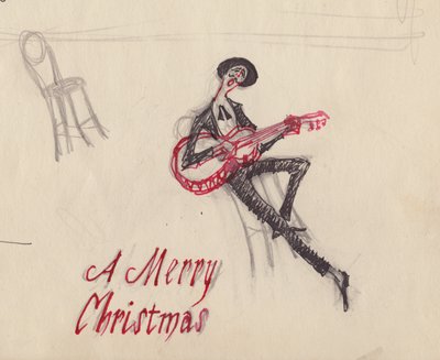 Mężczyzna z gitarą, ok. 1950. autorstwa Shirley Markham