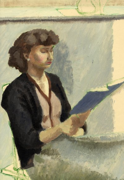 Siedząca kobieta czytająca, ok. 1953. autorstwa Shirley Markham