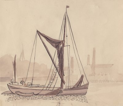 Barka na Tamizie, 1951. autorstwa Shirley Markham