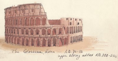 "Koloseum, Rzym - 70-82 ne", 1951. autorstwa Shirley Markham