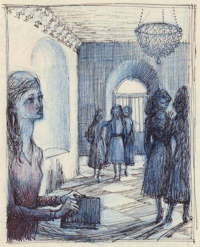 Kobieta trzymająca torebkę, ok. 1952 r. autorstwa Shirley Markham