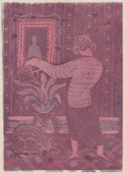 Kobieta podlewająca rośliny, ok. 1951 r. autorstwa Shirley Markham