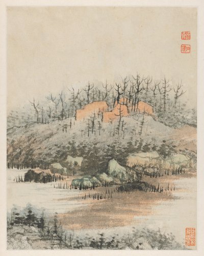 Wspomnienia rzeki Qinhuai, 1642-1707. autorstwa Shitao