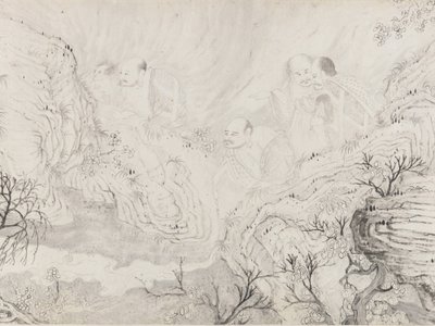Szesnaście Luohanów z 1667 r. autorstwa Shitao