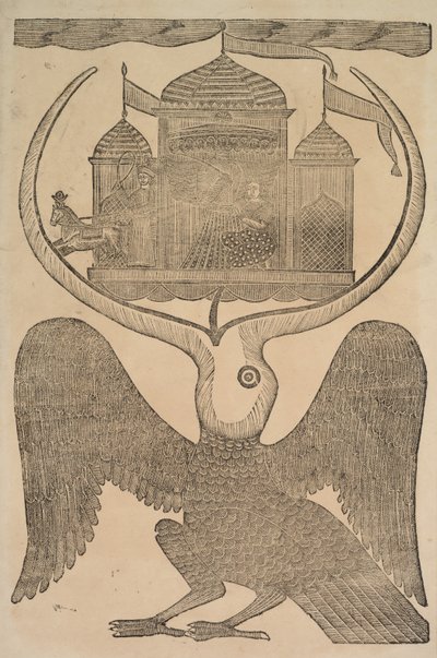 Jatayu Rama Mityczny ptak utrudnia rydwan Ravany, próbując zapobiec porwaniu Sity, XIX wiek. autorstwa Shri Gobinda Chandra Roy