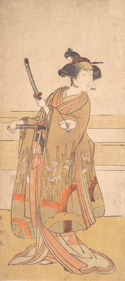 Onoe Tamizo jako Samurajka, ca. 1775 lub autorstwa Shunsho