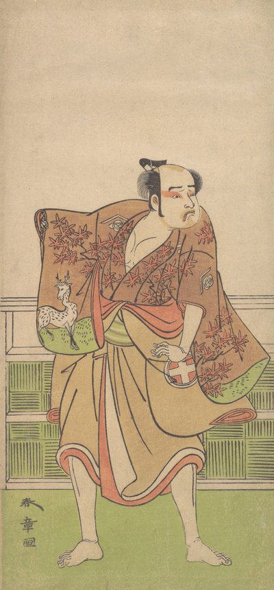 Otani Hiroemon w roli Gokumon no Shobei, 9 miesiąc, 1774. autorstwa Shunsho
