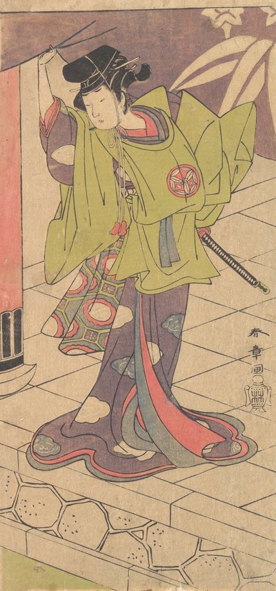 2. Yamashita Kinsaku w roli Tsukisayo, 2. miesiąc 1770. autorstwa Shunsho