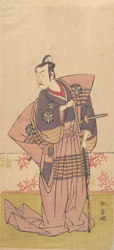 Herbata C i R Matsumoto Gunpaku 2. jako samuraj, 1771-72. autorstwa Shunsho