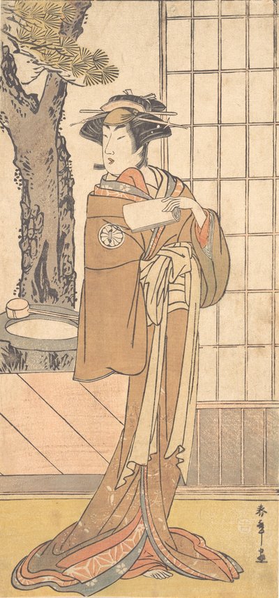 Aktor Segawa Kikunojo Trzeci jako Oiran, ca. 1780. autorstwa Shunsho