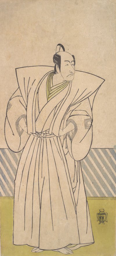 Piąty Ichikawa Danjuro jako samuraj wysokiej rangi, koniec XVIII wieku. autorstwa Shunsho