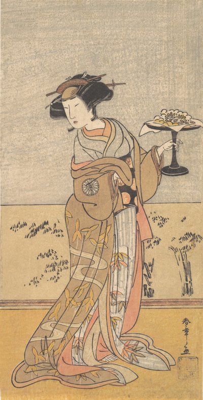 Pierwszy Nakamura Tomijuro w roli Shigenoi, 10 miesiąc, 1777. autorstwa Shunsho