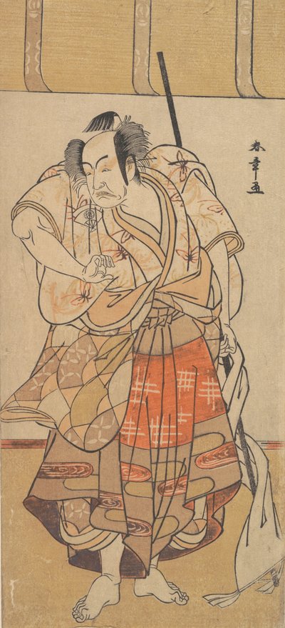 Pierwszy Kikugoro Onoe jako zły człowiek, ca. 1772. autorstwa Shunsho