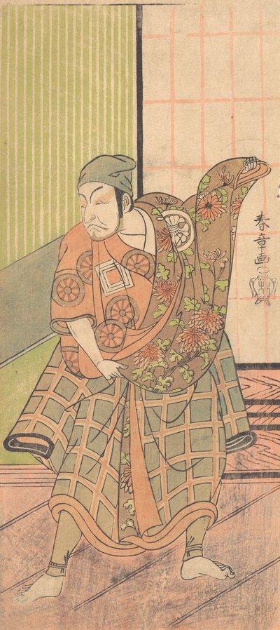 Czwarty Ichikawa Danjuro w roli Ukishimy Danjo, jesień 1769. autorstwa Shunsho
