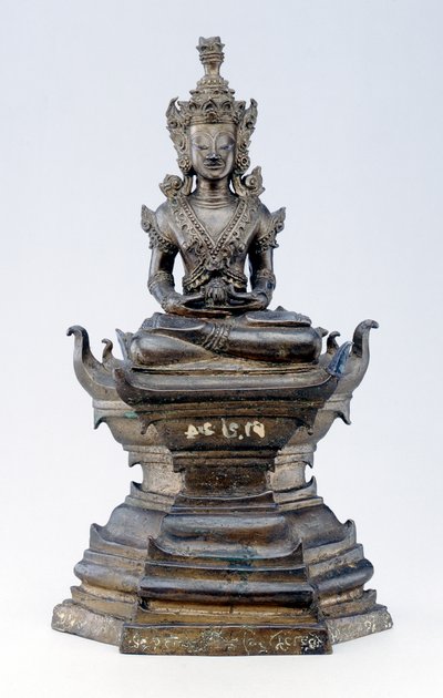 Budda jako Uzdrowiciel, kultura Lan Na (brąz) autorstwa Siamese School
