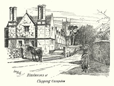 Przytułki w Chipping Campden (grawerowanie) autorstwa Sidney Heath