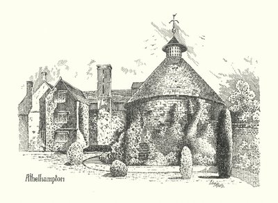 Dorset: Athelhampton Hall (litografia) autorstwa Sidney Heath