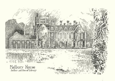 Dorset: Melbury House (litografia) autorstwa Sidney Heath