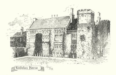 Dorset: Wolfeton House (litografia) autorstwa Sidney Heath