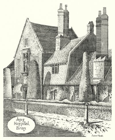 Szpital Jezusa, Bray (grawerowanie) autorstwa Sidney Heath