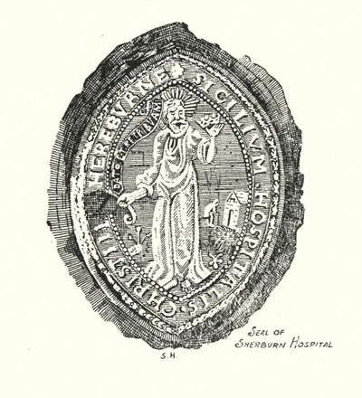 Pieczęć szpitala Sherburn (grawerowanie) autorstwa Sidney Heath