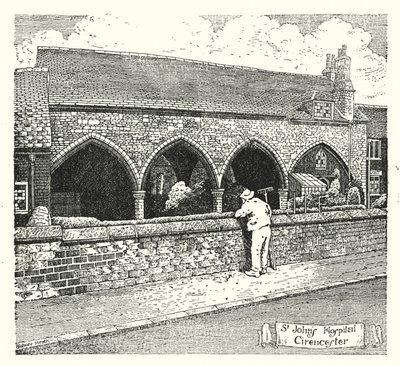 Szpital Św. Jana, Cirencester (grafika) autorstwa Sidney Heath