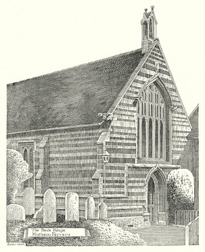 Bede House, Higham Ferrers (grawerowanie) autorstwa Sidney Heath