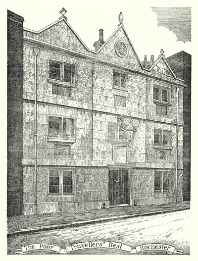 Odpoczynek biednych podróżnych, Rochester (rycina) autorstwa Sidney Heath
