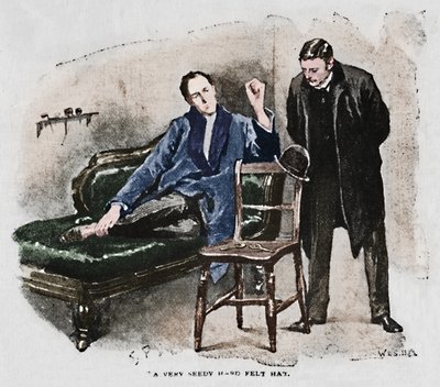 Bardzo obskurny kapelusz z twardego filcu, 1892 autorstwa Sidney Paget