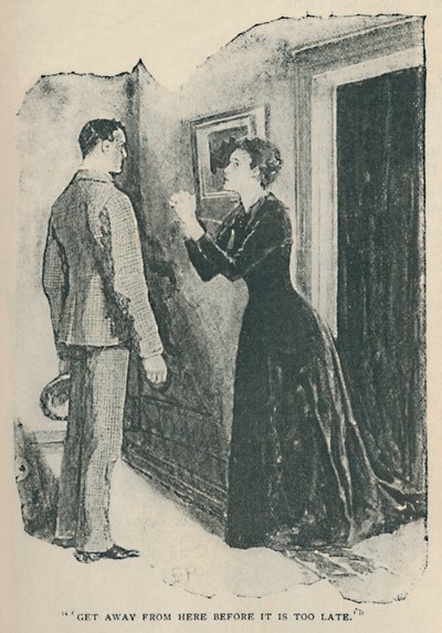 Uciekaj stąd, zanim będzie za późno, 1892 autorstwa Sidney Paget