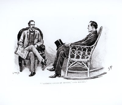 „Nic nie może być lepsze, powiedział Holmes”, ilustracja z „The Stockbroker