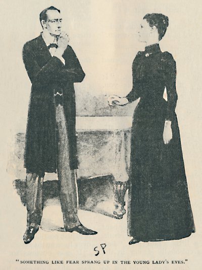 W oczach młodej damy pojawił się strach, 1892 autorstwa Sidney Paget
