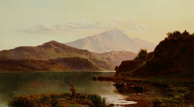 Wędkowanie na jeziorze (olej) autorstwa Sidney Richard Percy