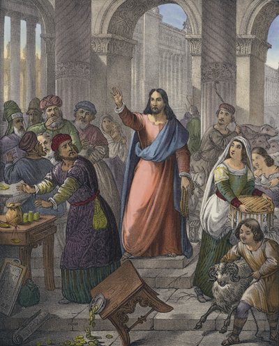 Chrystus oczyszcza świątynię autorstwa Siegfried Detler Bendixen