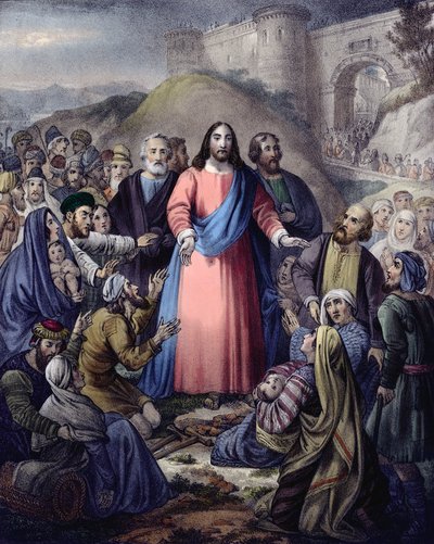 Chrystus uzdrawiający wielość (kolor lito) autorstwa Siegfried Detler Bendixen